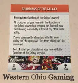 Marvel Heroclix Guardians of the Galaxy #F104 Feat Card USED Hammer of Thor LE - Image 1
