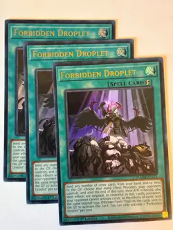 YUGIOH-3x- Forbidden Droplet - Ultra Rare - 1st Edition (PLAYSET) - Image 1