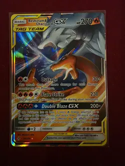 Pokemon Reshiram & Charizard GX 20/214 Sm-Unbroken Bonds Holo NM/M Tag Team - Image 1