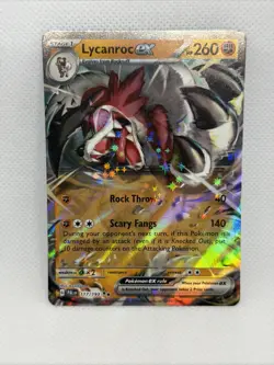 Lycanroc ex Scarlet & Violet - Paldea Evolved 117/193 Double Rare Pokemon NM - Image 1