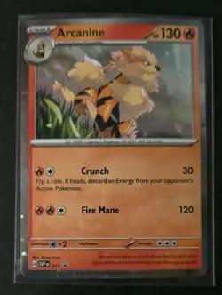 Pokemon TCG Arcanine SVP011 Scarlet & Violet Holo Black Star Promo NM/M - Image 1