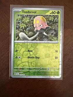 Pokemon - Toedscool - 017/142 - Reverse Holo - Stellar Crown - MISPRINT ERROR - Image 1