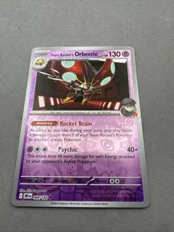 Pokemon TCG * Destined Rivals 089/182 Team Rocket's Orbeetle * REVERSE HOLO * NM - Image 2