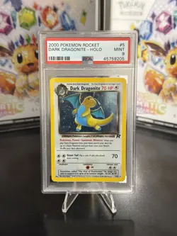 2000 Pokemon Team Rocket Dark Dragonite 5/82 Holo PSA 9 MINT - Image 1