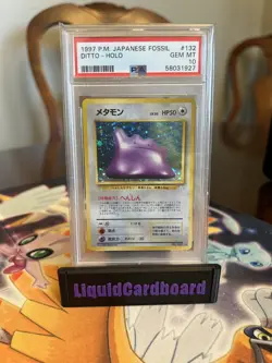 Pokemon Ditto Holo Japanese Fossil 1997 #132 Psa 10 GEM MINT - Image 1