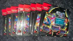 X8 Pokemon Phantasmal Flames 3 Pack Blister LOT OF 8 NEW SEALED ON HAND - Image 1