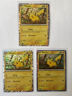 PIKACHU - McDonald's Promo 002/015 M24 EN 2024 Happy Meal Holo Foil Pokemon x3 - Image 1