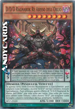 D/D/D RAGNAROK RE ABISSO DELL'OBLIO • Starfoil • SP17 IT029 • 1Ed • Yugioh! - Image 1