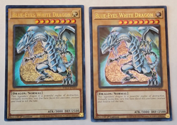 Yu-Gi-Oh Blue-Eyes White Dragon 1st Edition Ultra Rare HAC1-EN001 2 card lot - Image 1