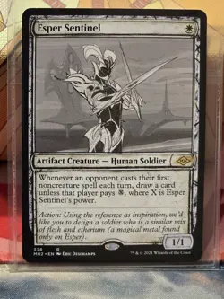 Magic the Gathering Esper Sentinel Modern Horizons 2 Showcase Rare Card - Image 1