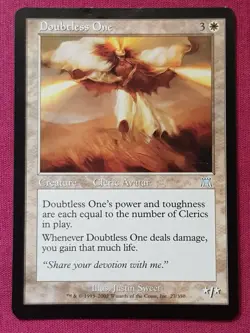 Magic The Gathering ONSLAUGHT DOUBTLESS ONE white card MTG - Image 1