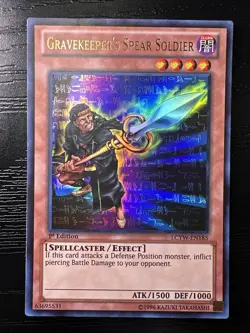 Gravekeeper's Spear Soldier - LP - LCYW-EN185 - 1st Edition - Ultra Rare - Image 1