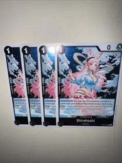 OP05-082 Shirahoshi Rare English One Piece TCG Card x4 Playset - Image 5