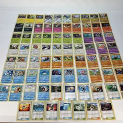77 Sun & Moon Guardians Rising Pokemon Card Bundle No Doubles 6 Rare - Image 1