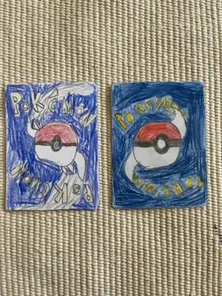 Hand Drawn Pokemon Cards By Child Entrepreneur; Pikachu And Lightning Energy - Image 3