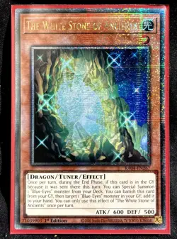 White Stone of Ancients Quarter Century Secret Rare Mint Card [RA04-EN267] - Image 1