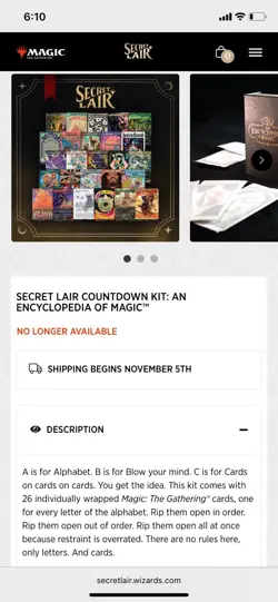 NEW SEALED MTG Secret Lair Countdown Kit: An Encyclopedia of Magic PRESALE - Image 1