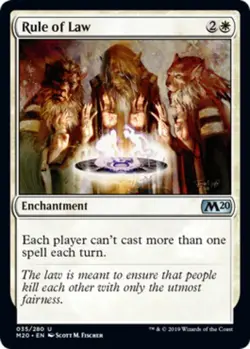 Rule of Law Light Play, English Magic the Gathering MTG Core Set 2020 - Image 1