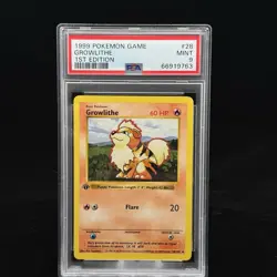 Growlithe #28 1st Edition Base Set 1999 Pokemon Game PSA 9 ?? - Image 1