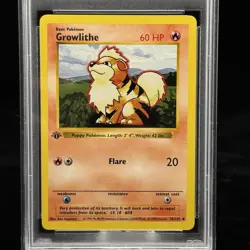 Growlithe #28 1st Edition Base Set 1999 Pokemon Game PSA 9 ?? - Image 2