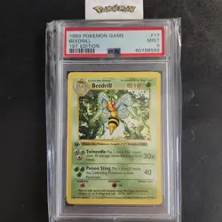 First Edition 1999 Pokemon Base Set 17/102 Beedrill PSA Mint 9 - Image 1