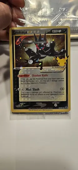 Pokemon TCG Celebrations Greninja Gold Star 💫 SWSH144 Black Star Promo SEALED - Image 1