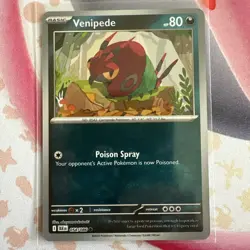 Pokemon TCG Venipede 054/086 Black Bolt Pokeball Holo Pack Fresh NM+ - Image 1