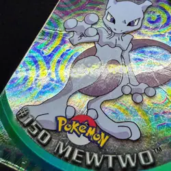 ITA Rainbow Damaged topps Pokemon TV Animation Holo Foil #150 Mewtwo - Image 3