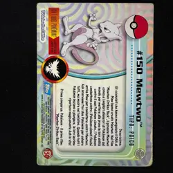 ITA Rainbow Damaged topps Pokemon TV Animation Holo Foil #150 Mewtwo - Image 4