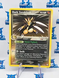 Pokemon Dark Sandslash EX Team Rocket Returns 18/109 NM - Image 2
