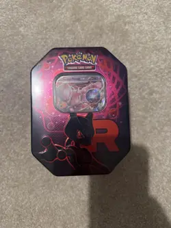 Team Rocket's Mewtwo EX Tin - NEW & SEALED - Pokemon Destined Rivals Tin - Image 1