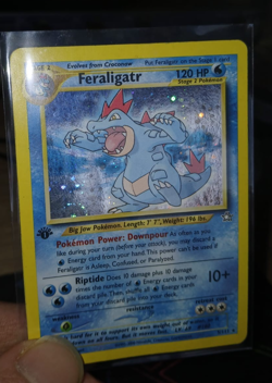 Feraligatr 1st Edition ENG "Double Swirl" Neo Genesis 5/111 Rara Holo Pokemon - Image 1