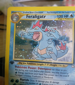 Feraligatr 1st Edition ENG "Double Swirl" Neo Genesis 5/111 Rara Holo Pokemon - Image 3
