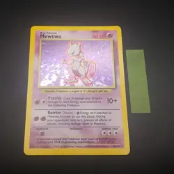 MEWTWO 10/102 - Holo RARE - VINTAGE WOTC POKEMON CARD - BASE SET - LP/P - Image 1