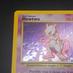 MEWTWO 10/102 - Holo RARE - VINTAGE WOTC POKEMON CARD - BASE SET - LP/P - Image 2