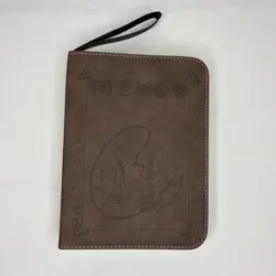 Pokemon Card Binder 4 Pocket 50 Pages Raichu PU Leather Brown - Image 1
