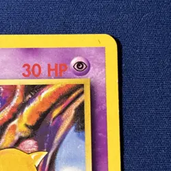 Abra 43/102 Base Set Pokemon Card Miscut Off Center OFC Error alignment dot - Image 4