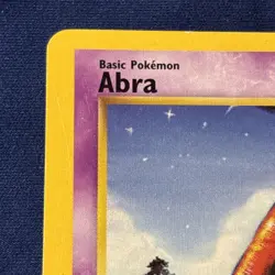 Abra 43/102 Base Set Pokemon Card Miscut Off Center OFC Error alignment dot - Image 5