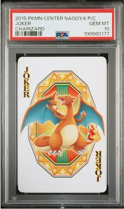 PSA 10 2015 POKEMON CENTER NAGOYA PLAYING CARDS JOKER CHARIZARD POP14 - Image 1
