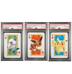 PSA 10 2015 POKEMON CENTER NAGOYA PLAYING CARDS HEARTS PIKACHU OSHAWOTT EEVEE - Image 1