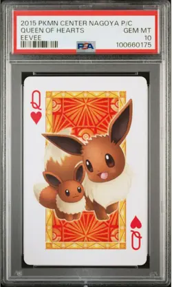 PSA 10 2015 POKEMON CENTER NAGOYA PLAYING CARDS HEARTS PIKACHU OSHAWOTT EEVEE - Image 5