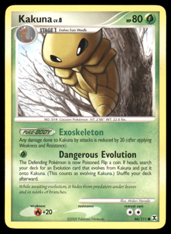 Kakuna 66/111 Rising Rivals Regular Non Holo 2009 Pokemon Card Light Played LP - Image 1