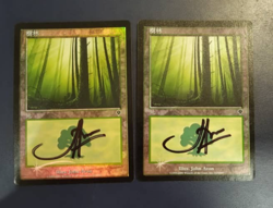 MTG Chinese Forest Signed Invasion (price for 2) - Image 1