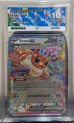 Pokemon Prismatic Evolutions Eevee EX Surprise Box Stamped ACE 10 - Image 1