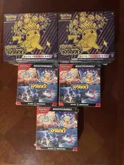 Pokemon Tcg Surging Sparks Etb Booster Bundle Lot sealed elite trainer box - Image 1