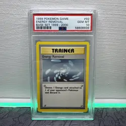 Energy Removal 92/102 Base 1999-2000 4th Print Pokemon PSA 10 GEM MINT - Image 1