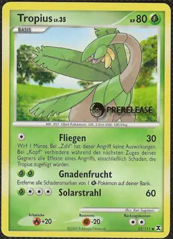 Pokemon TROPIUS 52/111 PreRelease Promo Rising Rivals Deutsch German De NM/Ex - Image 1