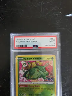 PSA 9!! Radiant Venusaur 004/078 Pokemon GO Holo - Image 3