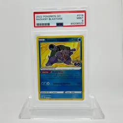 2022 Pokemon GO Radiant Blastoise 018/078 PSA 9 - Image 1