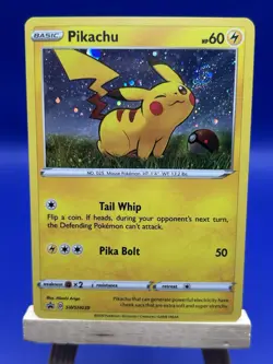 Pikachu SWSH039 Cosmos Holo Pokemon TCG Black Star Promo ?? SWIRL ? - Image 2